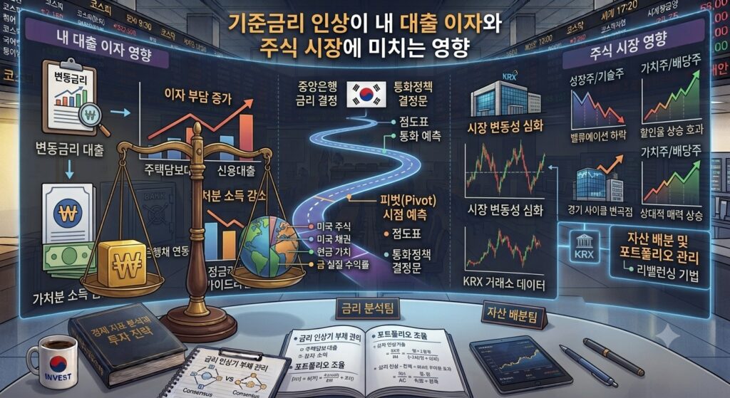 기준금리 인상이 내 대출 이자와 주식 시장에 미치는 영향