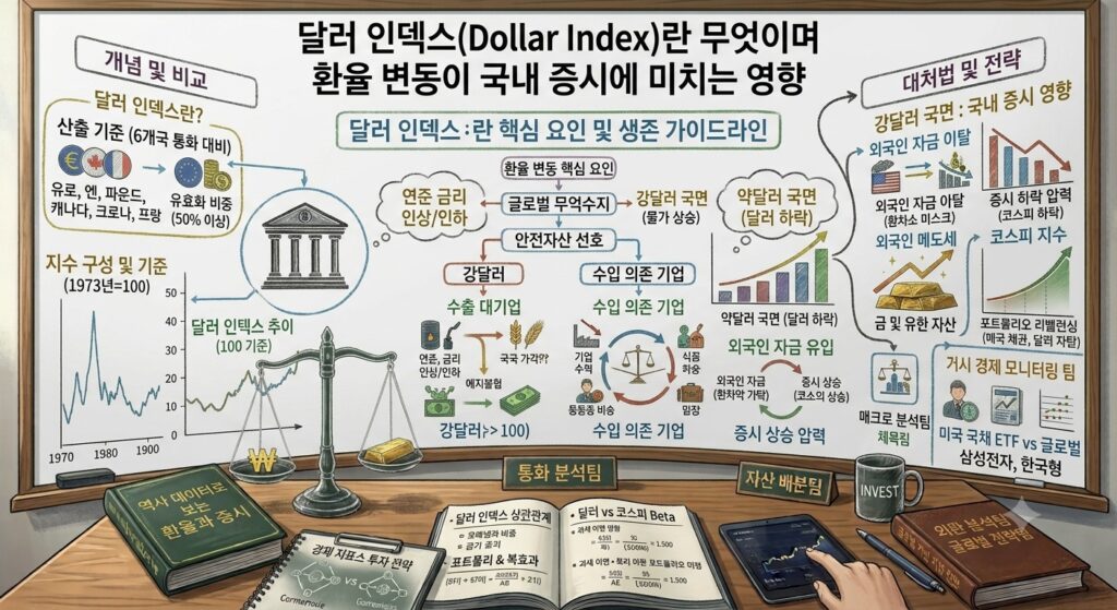 달러 인덱스(Dollar Index)란 무엇이며 환율 변동이 국내 증시에 미치는 영향