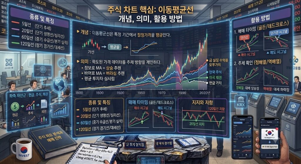 주식 차트의 핵심 지표인 이동평균선 개념과 의미